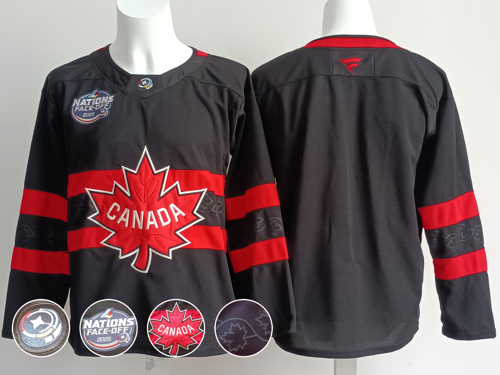 Men Canada Blank Black 2025 Fanatics Home Premium NHL Jersey